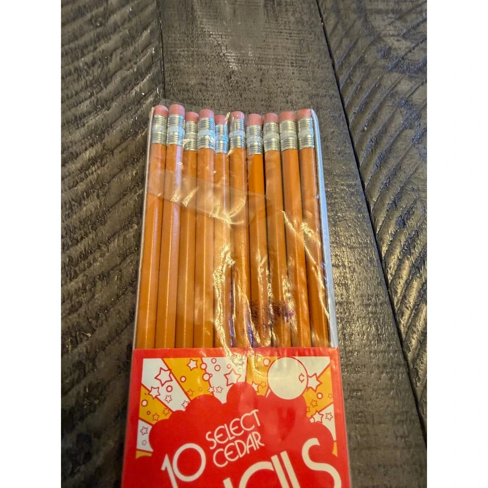 National Pen & Pencil Co Select Cedar Pencils 10 Pack Yellow Vintage No 2
